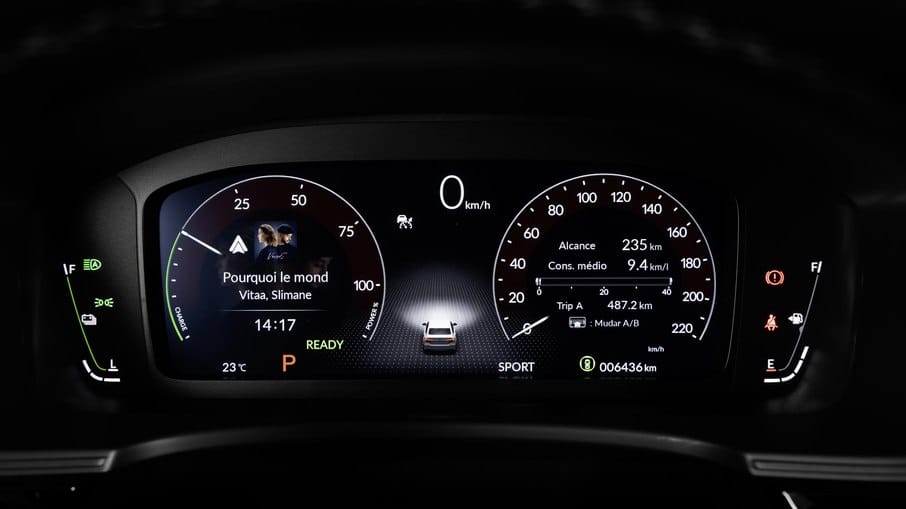 Painel do Honda Civic Advanced Hybrid