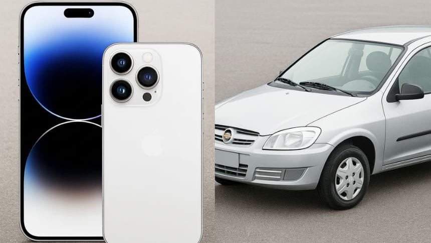 iPhone 17 ou carro usado? O que dá para comprar com o preço do novo smartphone da Apple