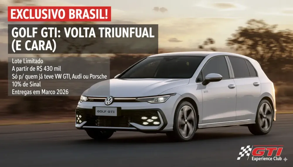 VW imita Ferrari: Golf GTI volta ao Brasil com preço de R$ 430 mil e regras exclusivas post image