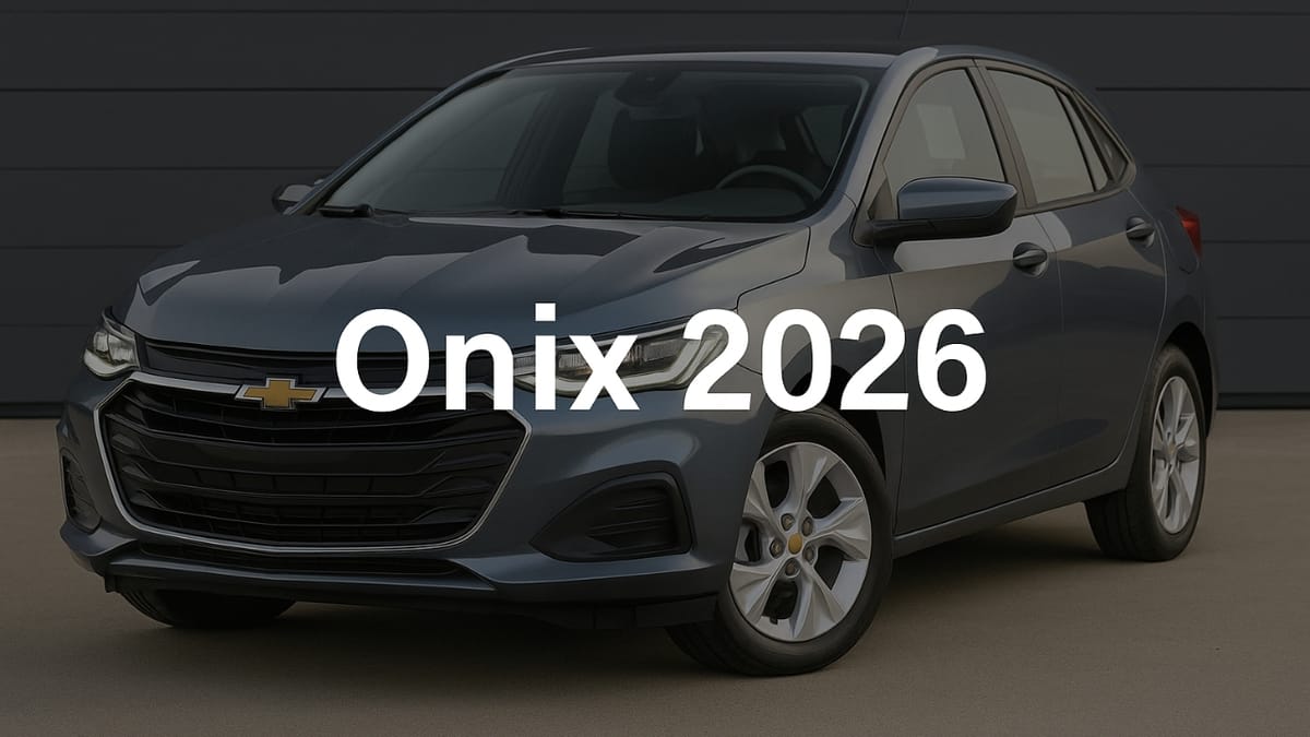 Chevrolet Onix 2026 chega com novo visual, conectividade 5G e promessa de versão híbrida leve