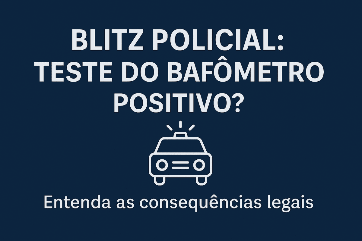 Blitz policial e teste do bafômetro: o que diz a lei e quais as consequências?