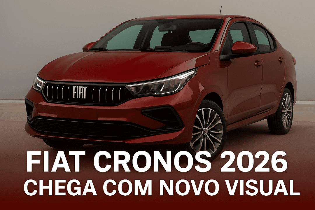Fiat Cronos 2026 chega com visual renovado, mais equipamentos e preços a partir de R$ 103.490