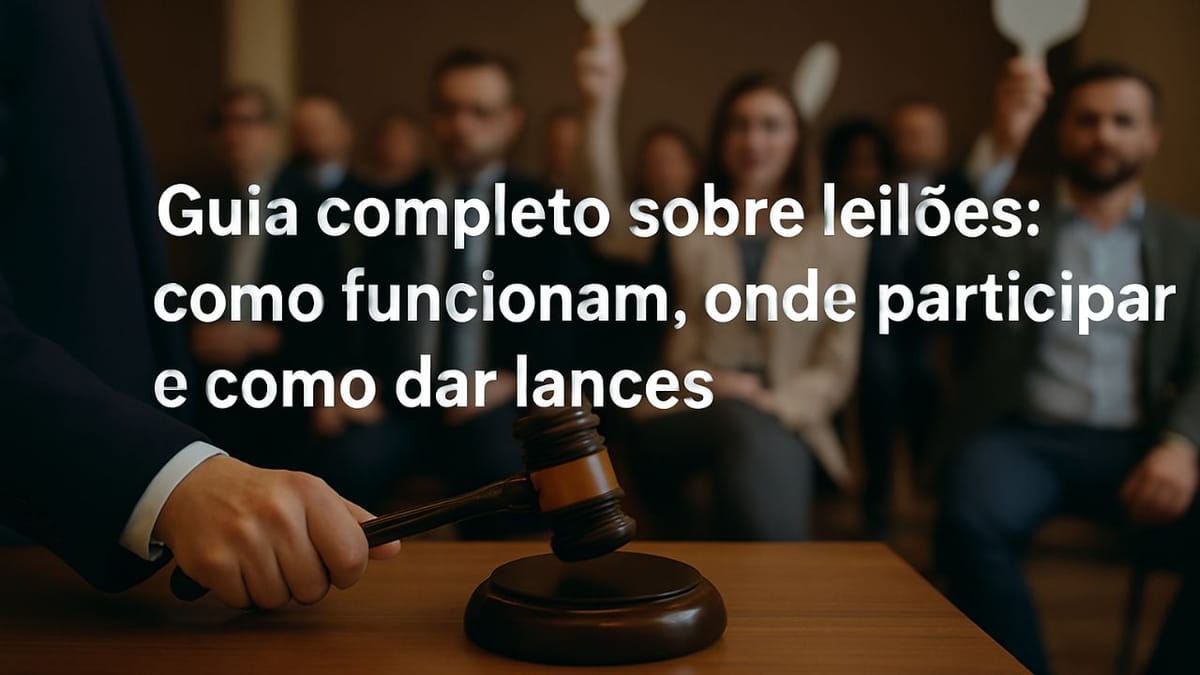 Guia completo sobre leilões: como funcionam, onde participar e como dar lances