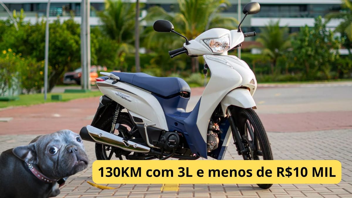 Motocicleta por menos de R$ 10 mil surpreende: faz 130 km com 3 litros e vem recheada de tecnologia
