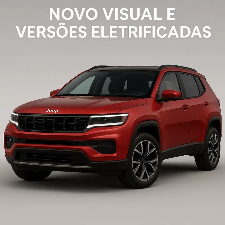 Jeep Compass 2026 estreia com visual renovado, mais tecnologia e versões eletrificadas