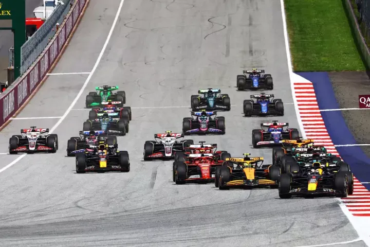Largada do GP da Áustria 2024