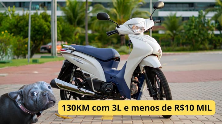 Motocicleta por menos de R$ 10 mil surpreende: faz 130 km com 3 litros e vem recheada de tecnologia