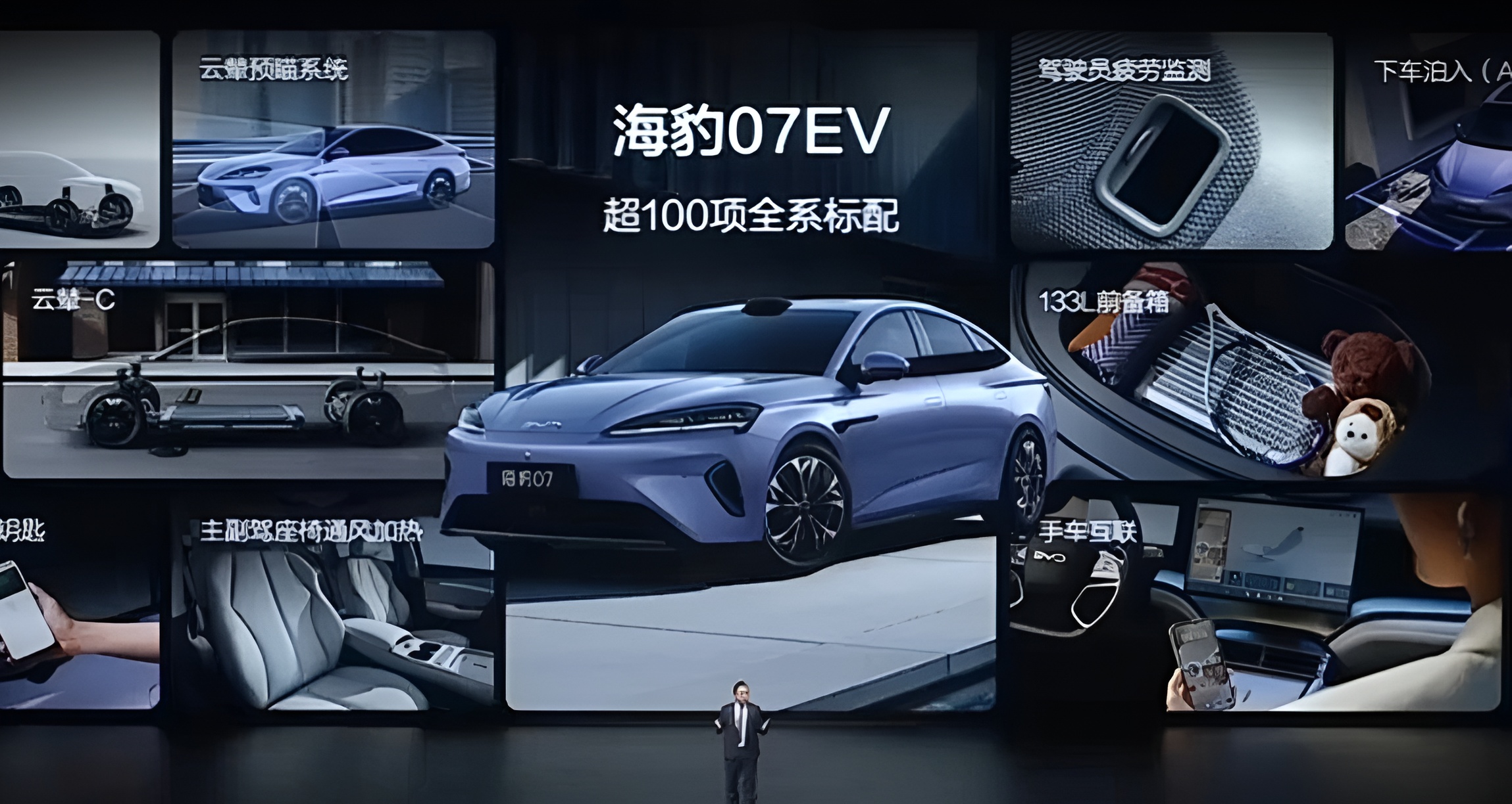 Lançamento do carro elétrico Haiyao 07EV, apresentando tecnologia avançada e design inovador.